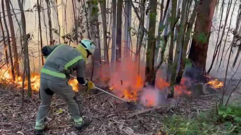 Dos incendios forestales en Fene y Cabanas arrasan con cerca de tres hectáreas de monte