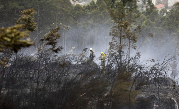 Un incendio calcina más de 20 hectáreas en A Cañiza