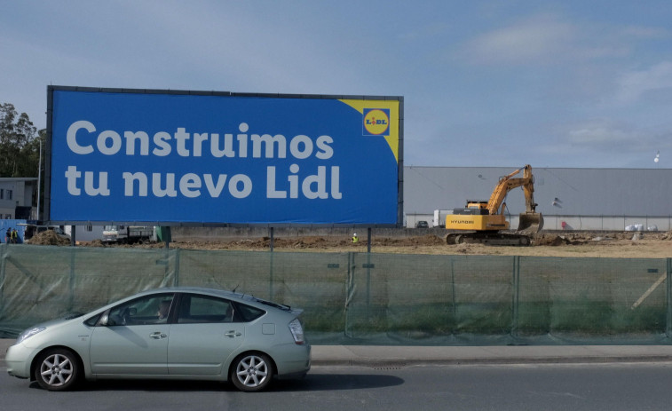 Avanzan las obras de lo que será el nuevo Lidl en Vilar do Colo