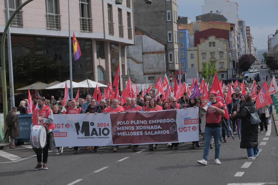 Ferrol vuelve a echarse a las calles para celebrar el Día Internacional de los Trabajadores