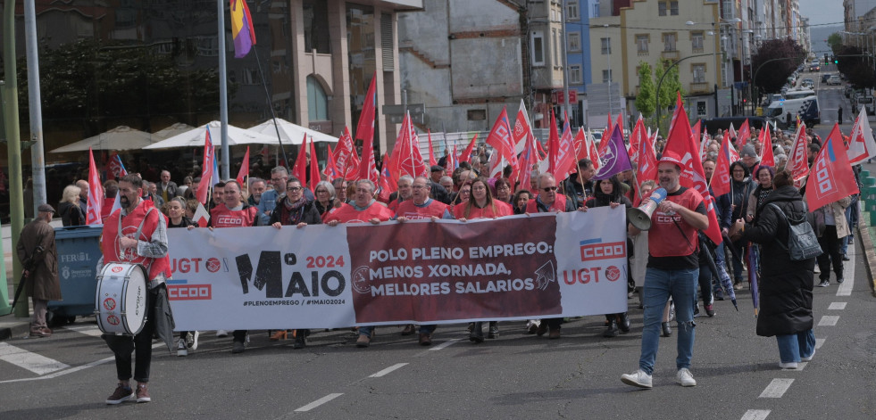 Ferrol vuelve a echarse a las calles para celebrar el Día Internacional de los Trabajadores