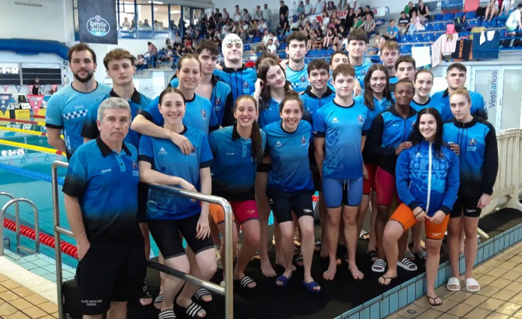 Un bronce y un ascenso para Natación Ferrol y Marina