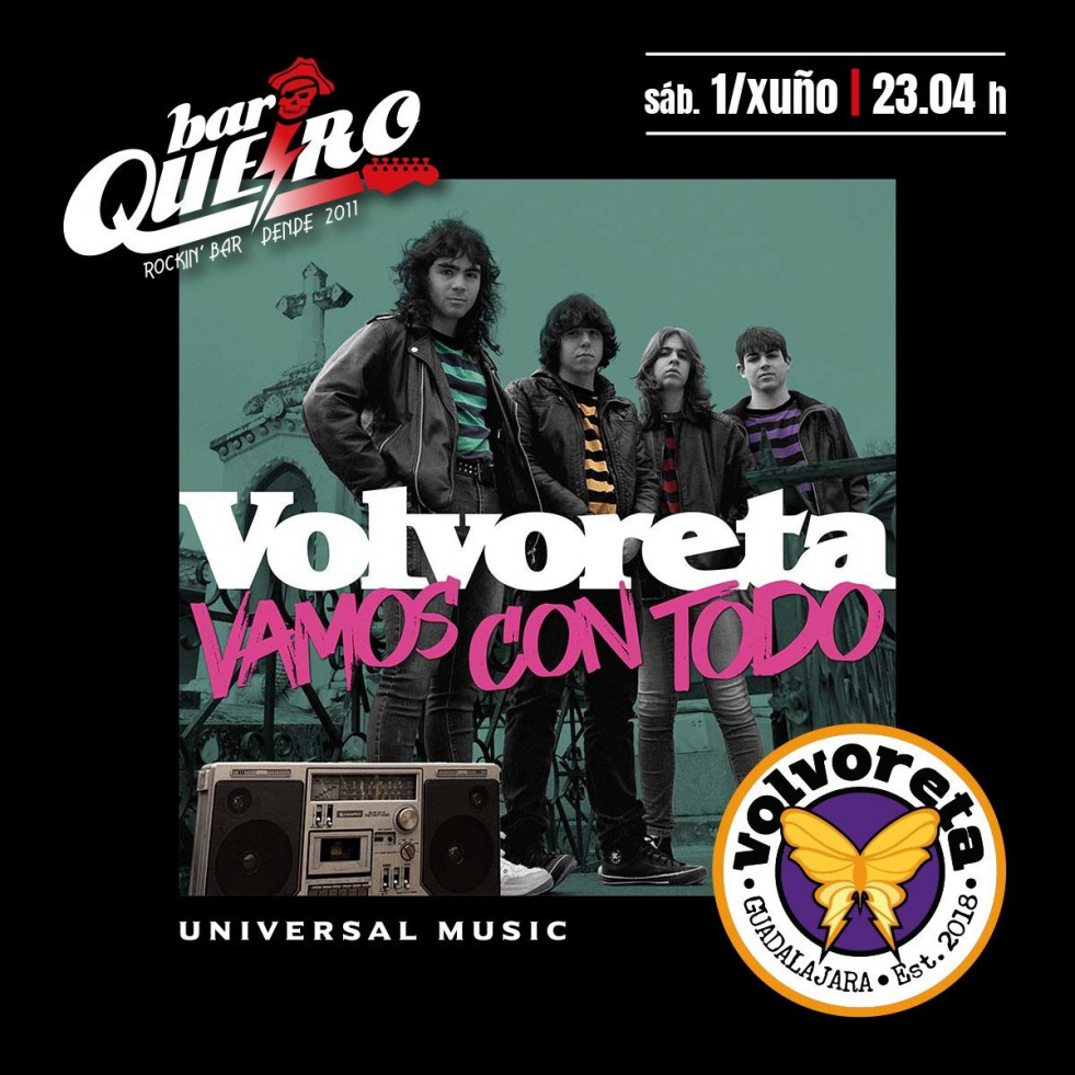 La revolución musical Volvoreta llega desde Guadalajara a O Bar Queiro