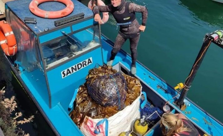 La extracción de algas en la ría se queda a cero empujada por una alerta