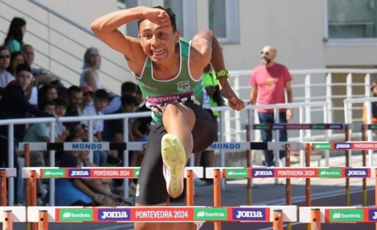 Noa Díaz y Pablo Vázquez, del Atletismo Narón, se proclaman campeones gallegos sub 16 en Pontevedra