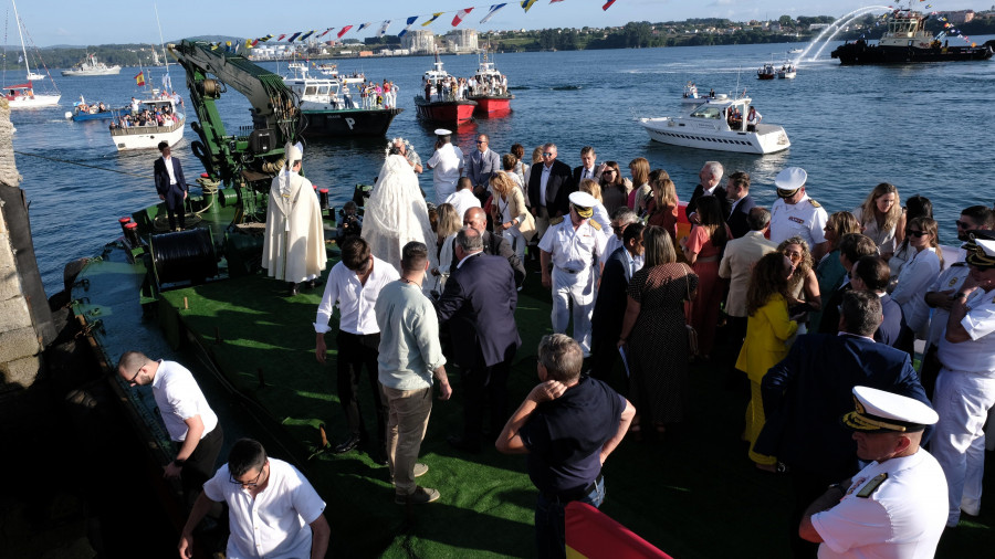 Una Virgen marinera que este martes saldrá a aguas de la ría de Ferrol