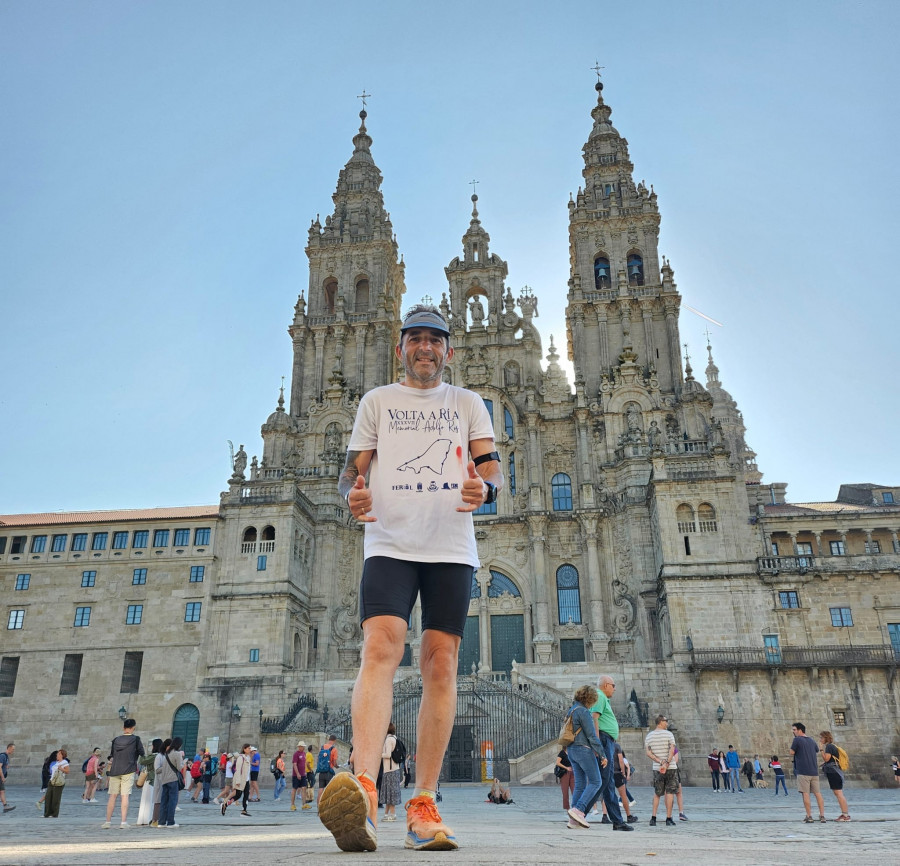 Un naronés cubre en doce horas corriendo las cuatro etapas del Camino Inglés