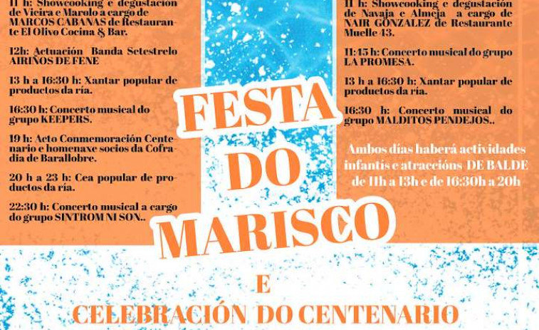 La cofradía de Barallobre celebra con fiesta un siglo de actividad en la ría