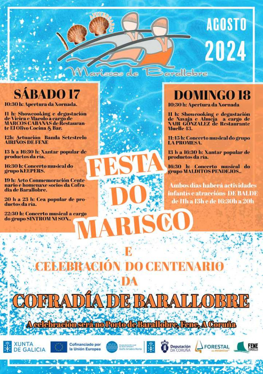 La cofradía de Barallobre celebra con fiesta un siglo de actividad en la ría