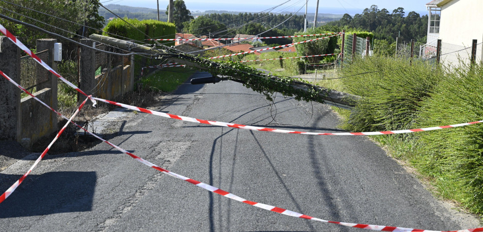 Incomunicados los vecinos de Vilar do Lago, en Valdoviño, tras el accidente del pasado fin de semana