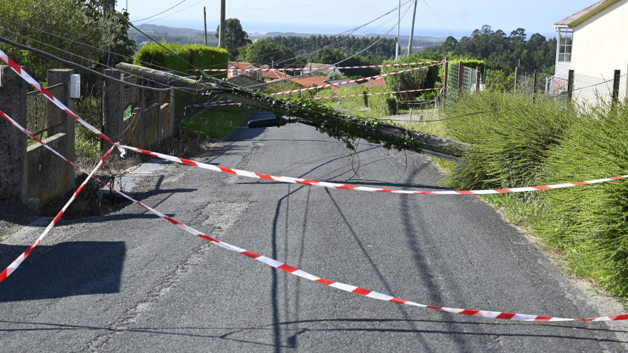 Incomunicados los vecinos de Vilar do Lago, en Valdoviño, tras el accidente del pasado fin de semana