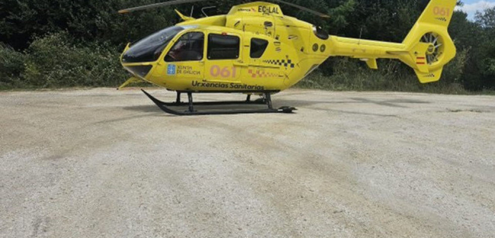 Evacuado en helicóptero un trabajador del Parque Nacional Illas Atlánticas tras caer en unas rocas