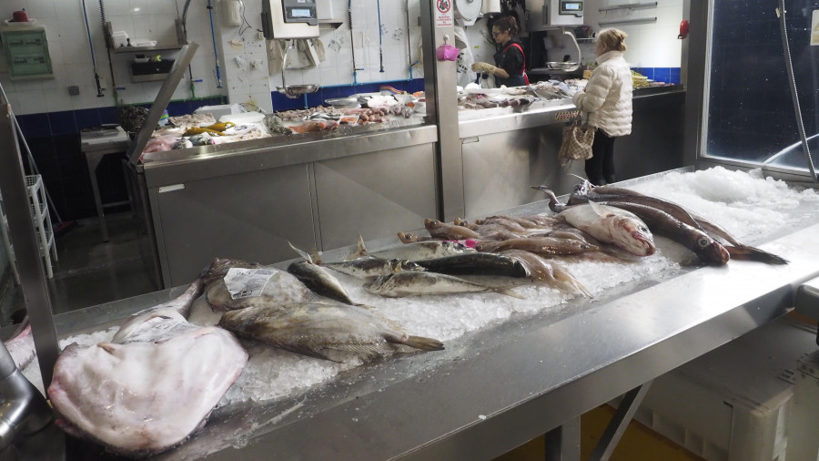 Con la flota amarrada, el temporal aleja a clientes y producto de los mercados de Ferrol