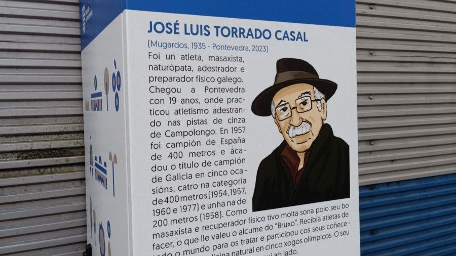 Un “vinilo histórico" para el añorado mugardés "O Bruxo" en las calles de Pontevedra