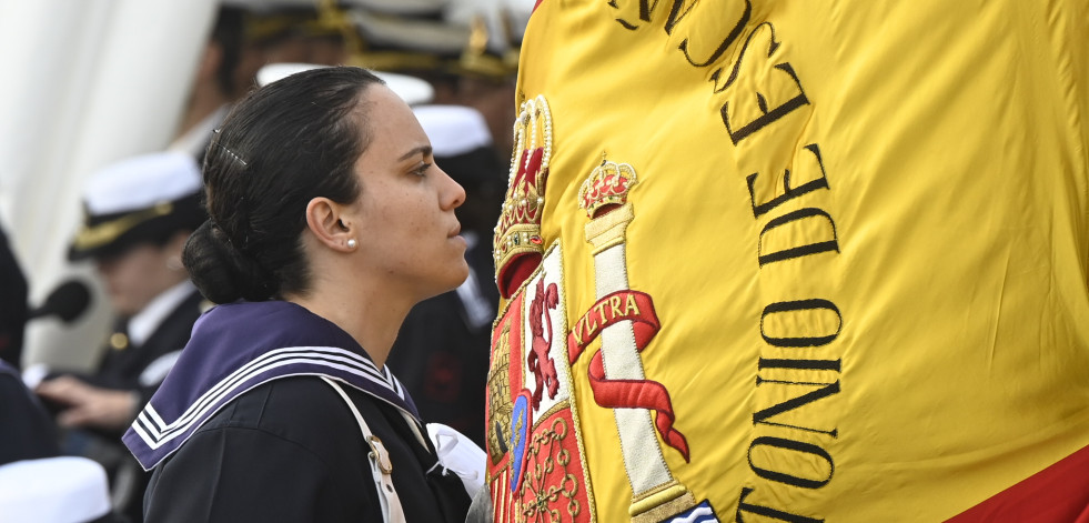 Jura de bandera en la Esengra en una jornada ventosa y desapacible