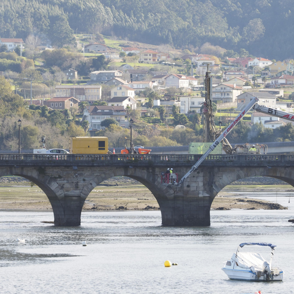 Cortes de tráfico en el puente de Pontedeume para su rehabilitación