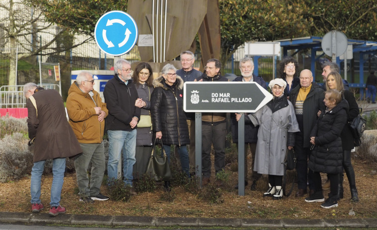 La memoria de Rafael Pillado forma parte ya del callejero de Ferrol en el barrio de Caranza
