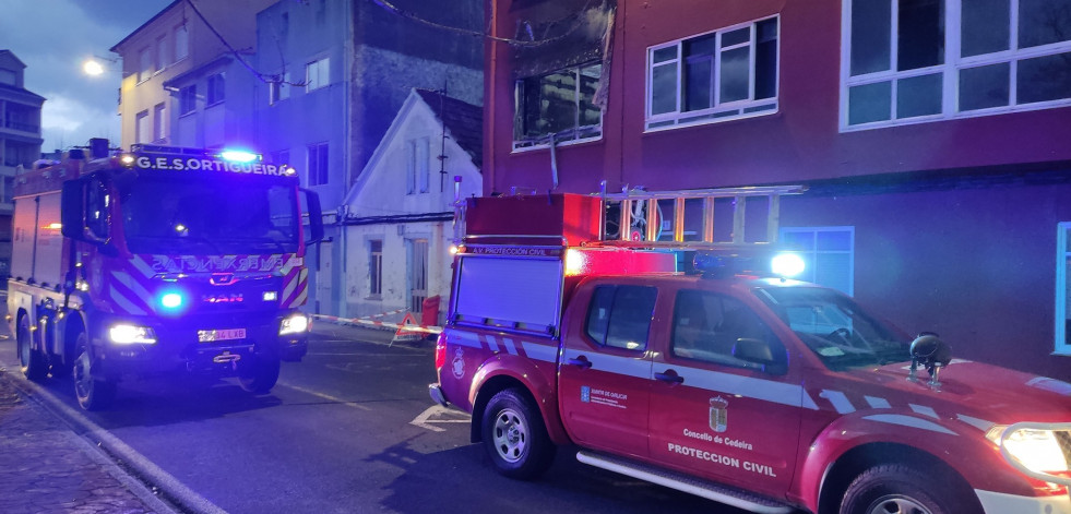 Una persona herida en el incendio de una vivienda de Cedeira