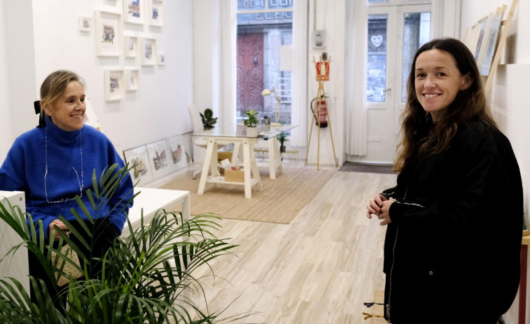 E. Fernández y B. Escrigas, de Espazo Branco, en Ferrol: “Cuanta más gente participe, mejor”