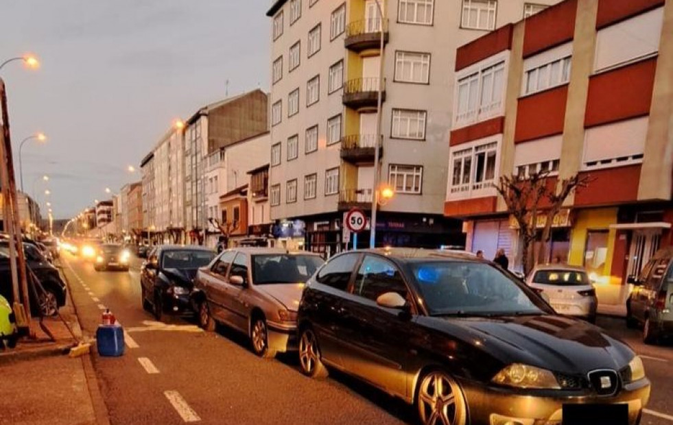 Una colisión múltiple en Narón se salda sin daños personales