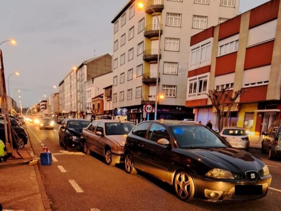 Una colisión múltiple en Narón se salda sin daños personales