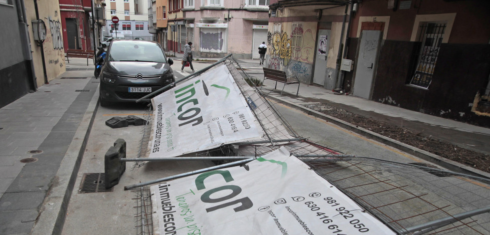 Rachas de viento de más de 110 kilómetros por hora en A Coruña al paso del temporal Martinho