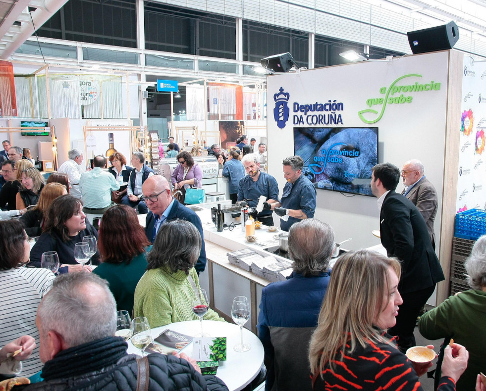 O stand da Deputación da Coruña no Galicia Fórum Gastronómico de 2024