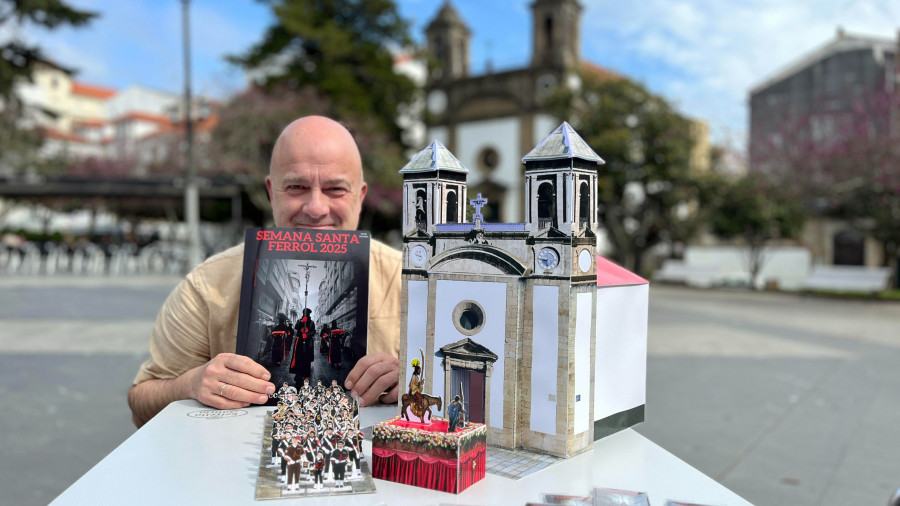 Recortables y cromos para jugar con capuchones, tronos y bandas recreando las calles de Ferrol