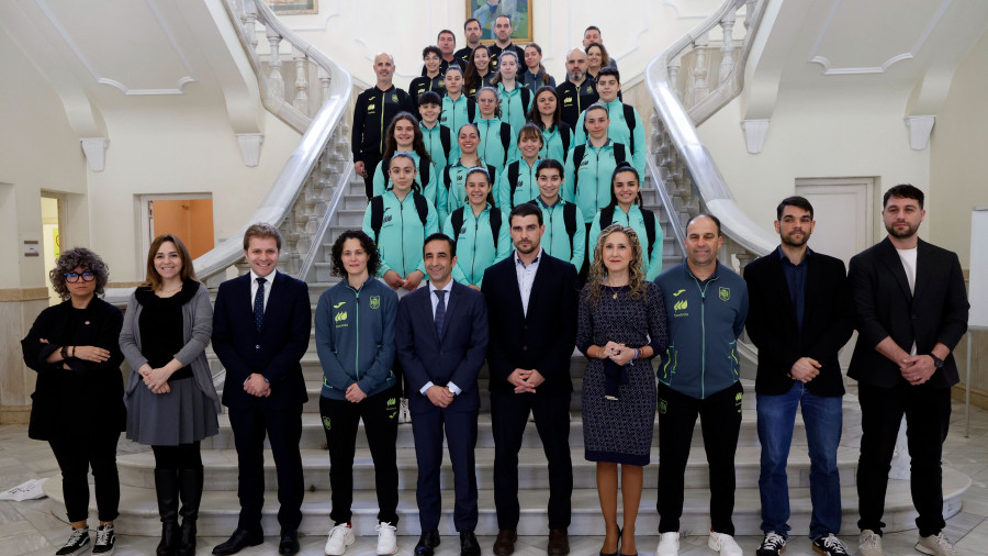 Fútbol sala | Recepción de la selección española sub 19 antes de su duelo en A Malata