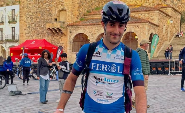 El duatleta Iván Puentes aguanta hasta el atletismo en el Nacional de Cáceres para ser vigésimo quinto