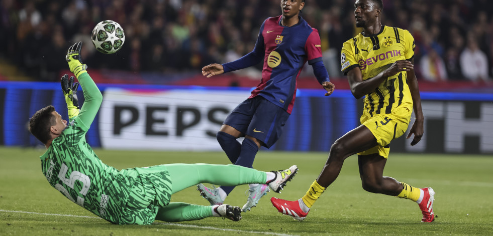 Dulce derrota del Barça en Dortmund, que vuelve seis años después a semifinales (3-1)