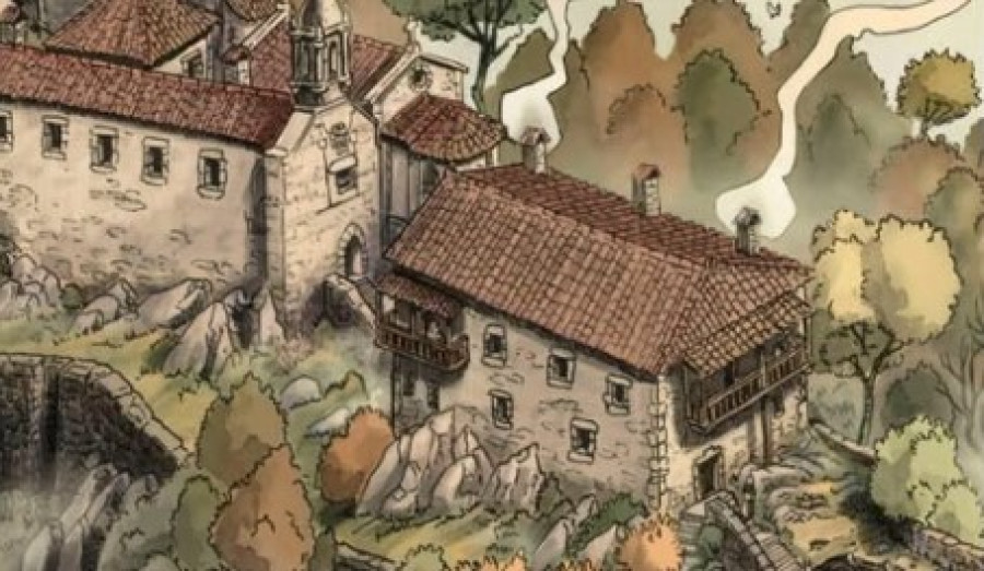 Un libro-cómic sobre la historia de Caaveiro se presenta en A Capela y se regala a los presentes