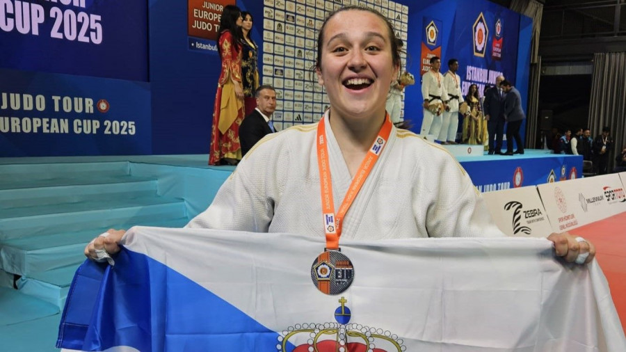 June Moreno, judoka de Pontedeume, lo vuelve a hacer