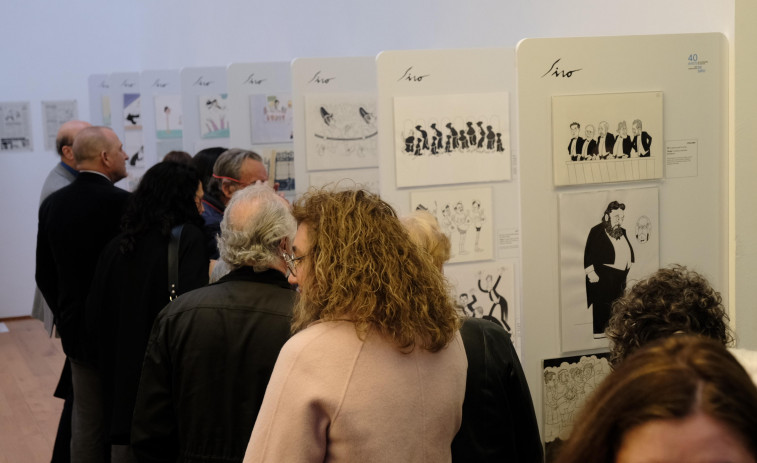 Siro López propón unha visita guiada pola súa mostra de caricaturas na sede Afundación