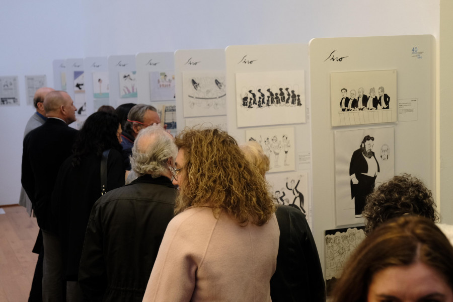 Siro López propón unha visita guiada pola súa mostra de caricaturas na sede Afundación