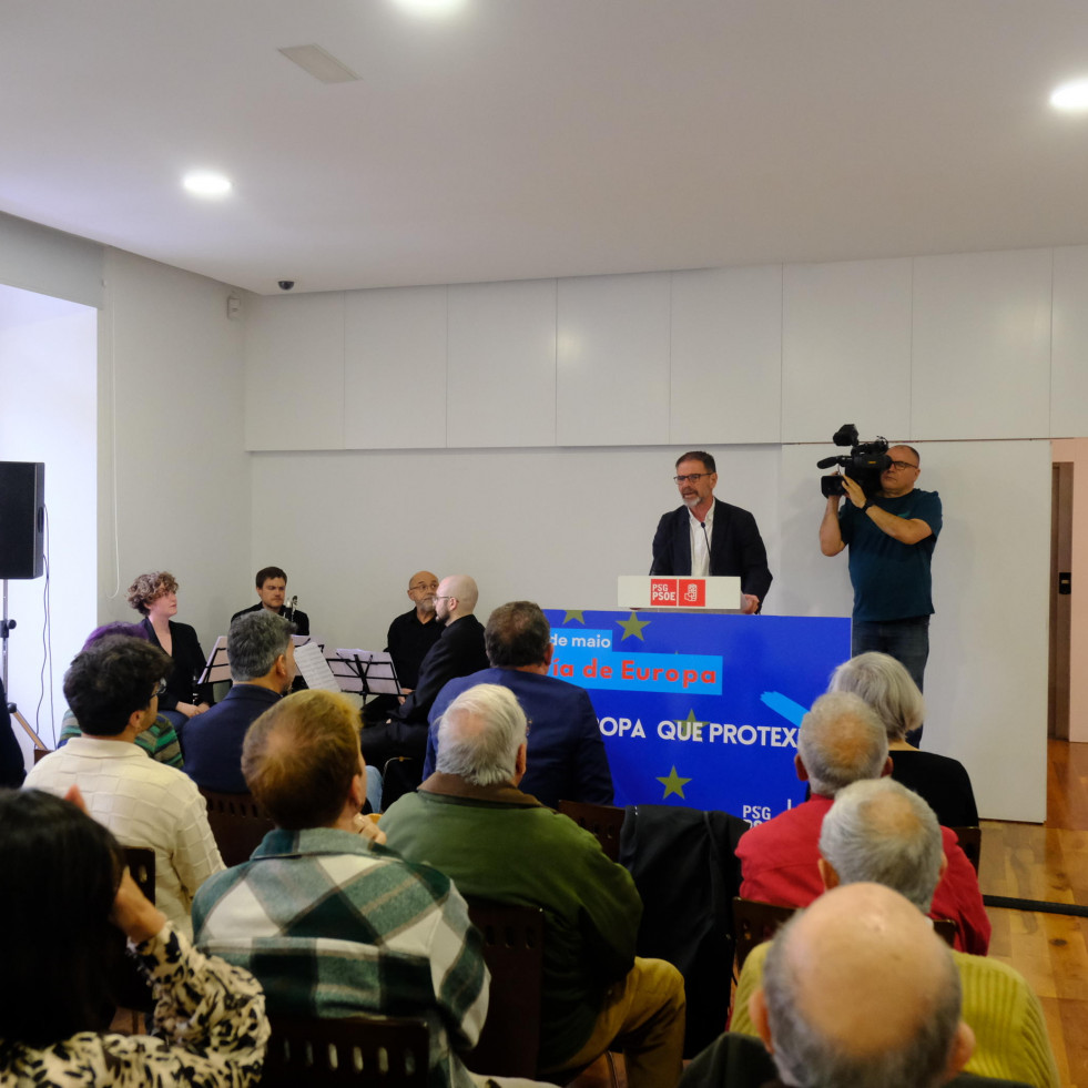 Besteiro reivindica en Ferrol los valores europeos contra “ameazas” como la ultraderecha