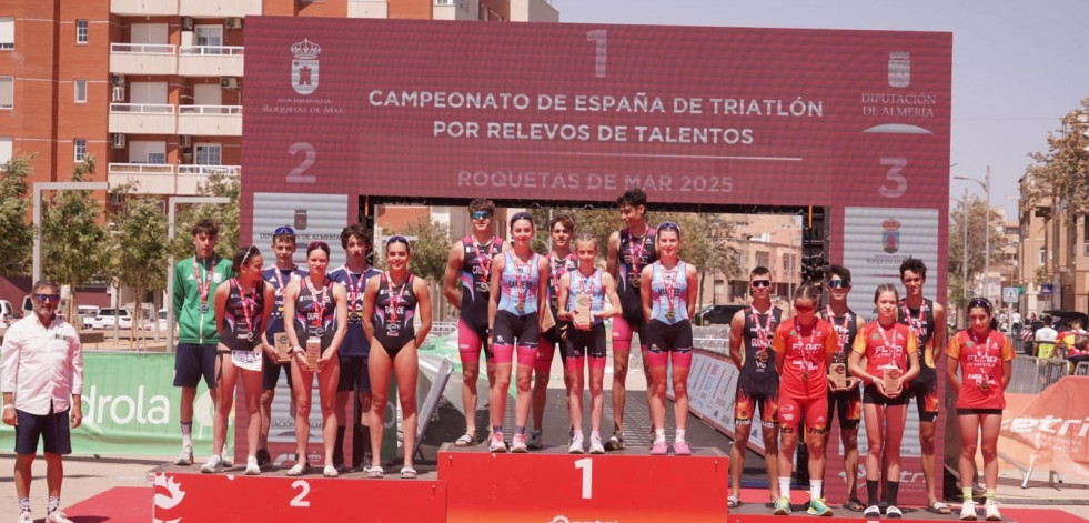 Tercera posición para el Náutico Narón en el Nacional de relevos de triatlón