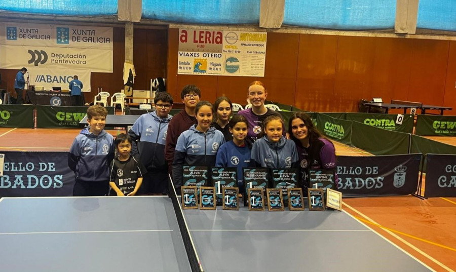 “Acumulación” de títulos para el Narón Tenis de Mesa en Cambados