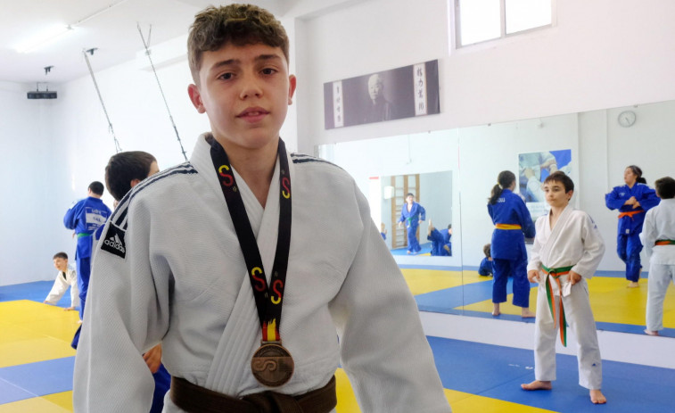 Hugo López,  judoka bronce en el Estatal infantil: “Para mí entrar en el tatami es una terapia, cambias el chip”