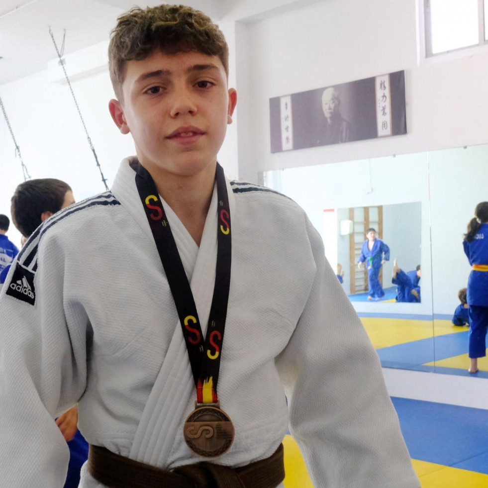 Hugo López,  judoka bronce en el Estatal infantil: “Para mí entrar en el tatami es una terapia, cambias el chip”