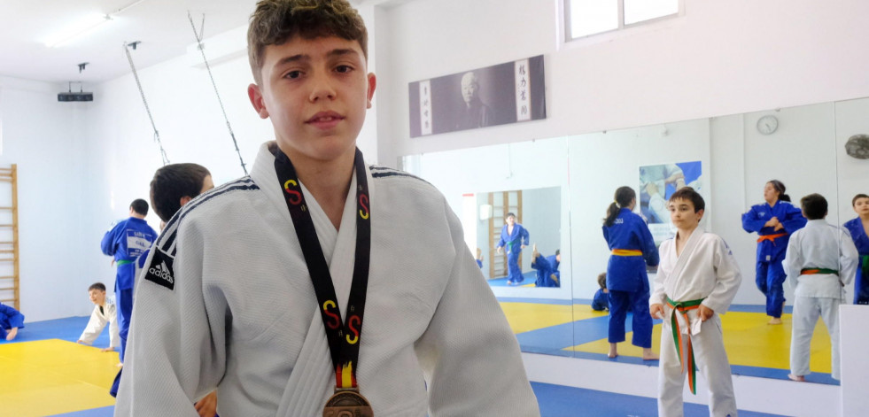 Hugo López,  judoka bronce en el Estatal infantil: “Para mí entrar en el tatami es una terapia, cambias el chip”