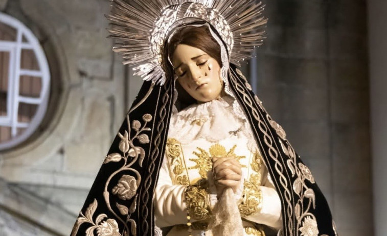 La Virgen de la Soledad, ya restaurada, regresa hoy a la capilla de la Orden Tercera