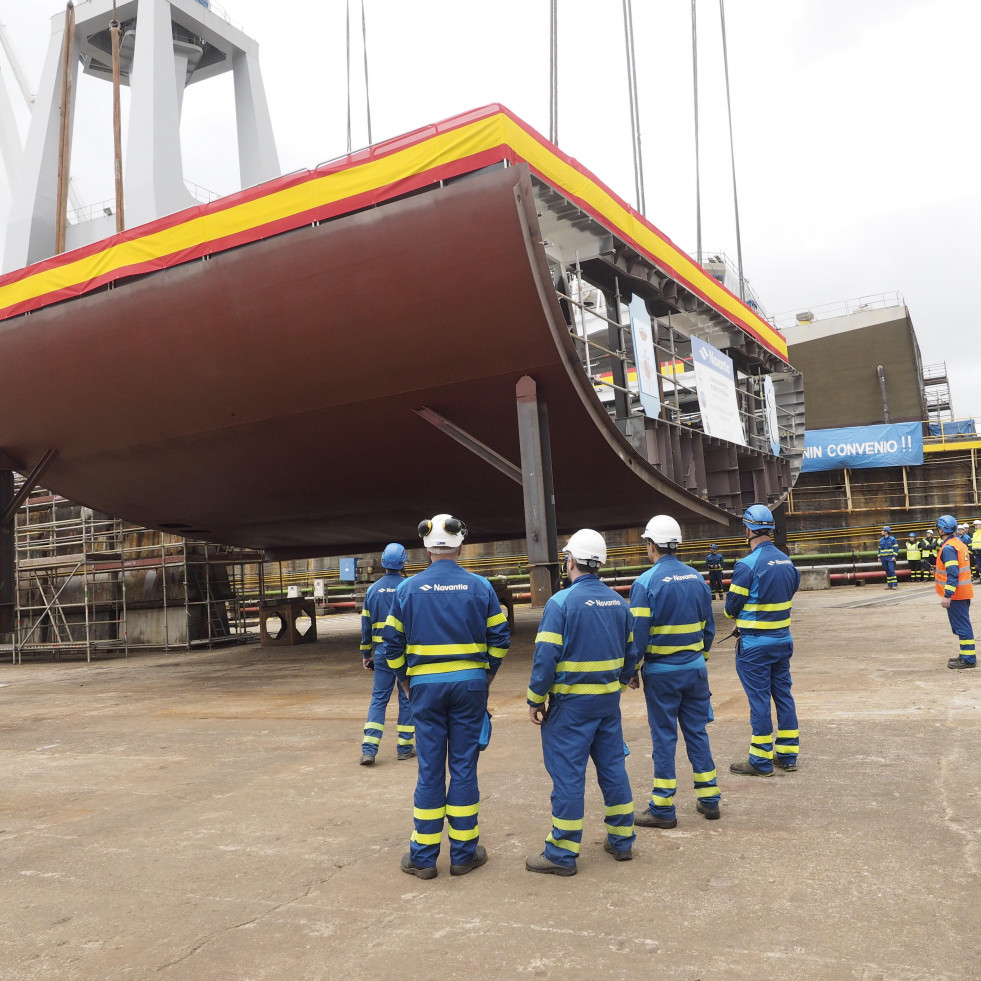 El comité de Navantia Ferrol desmiente que se esté desviando carga de trabajo de los astilleros de Cádiz
