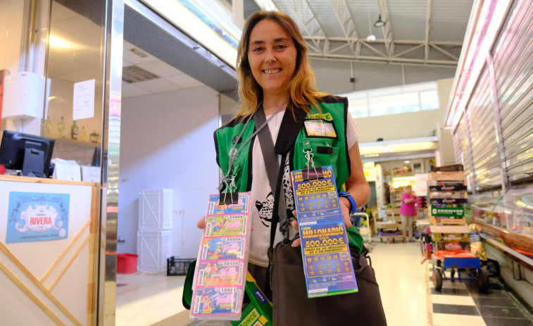 Laura Rico, la vendedora que llevó la suerte al mercado de A Magdalena de Ferrol: 