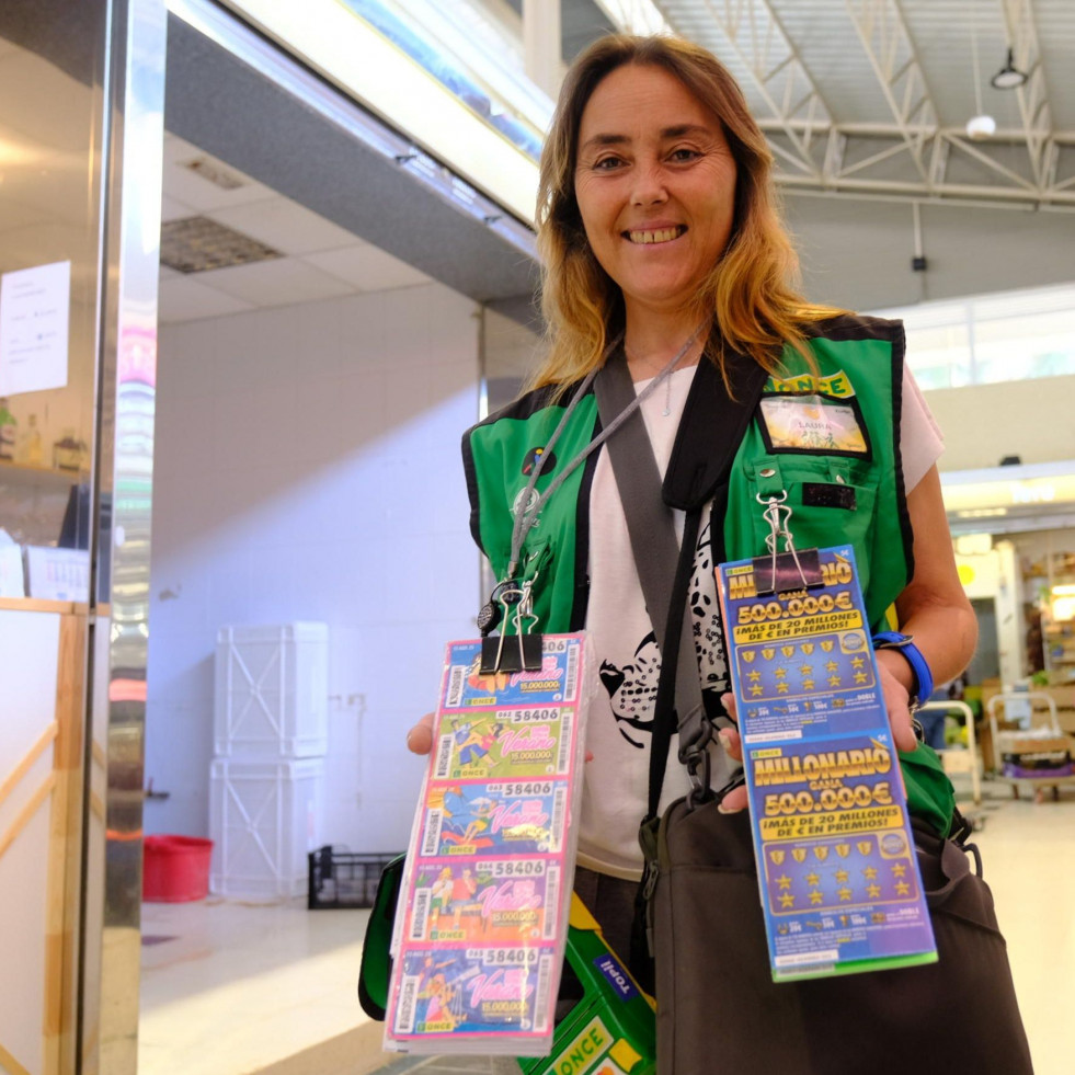 Laura Rico, la vendedora que llevó la suerte al mercado de A Magdalena de Ferrol: 
