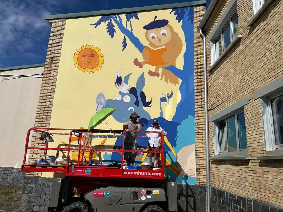 Mural 50 aniversario CEIP Jose Maria Lage Ortigueira (1)
