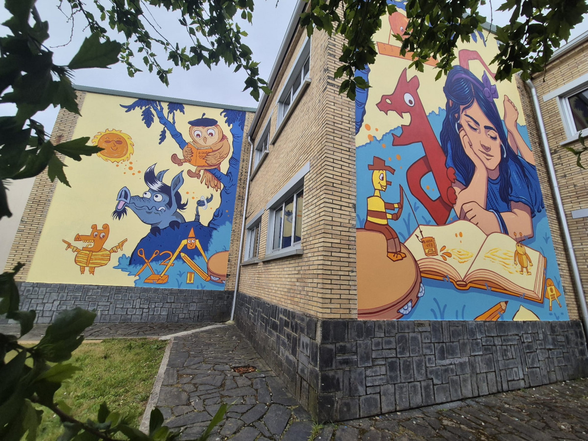 Mural 50 aniversario CEIP Jose Maria Lage Ortigueira (3)