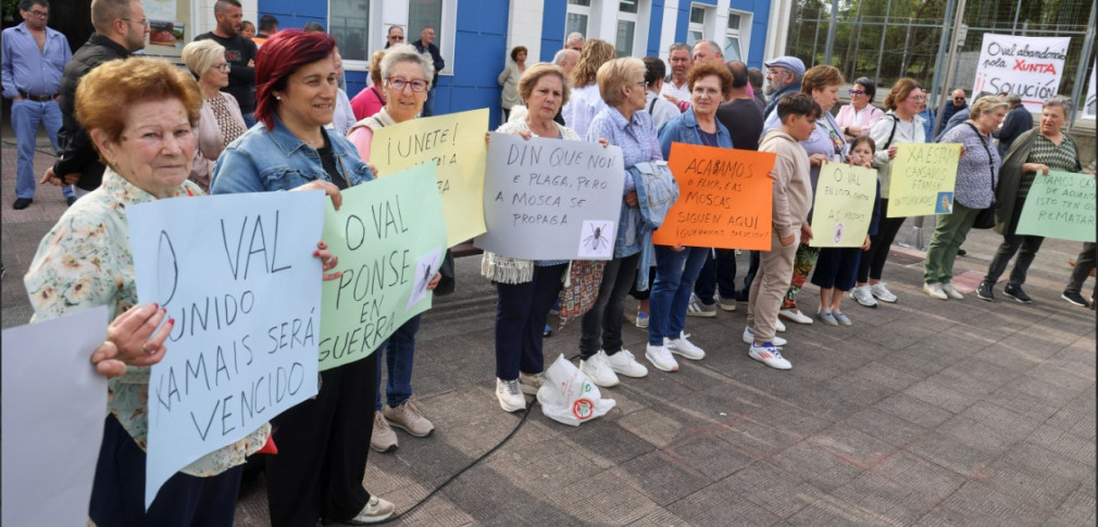 Los vecinos de O Val llevarán a la Xunta el problema de la plaga de moscas