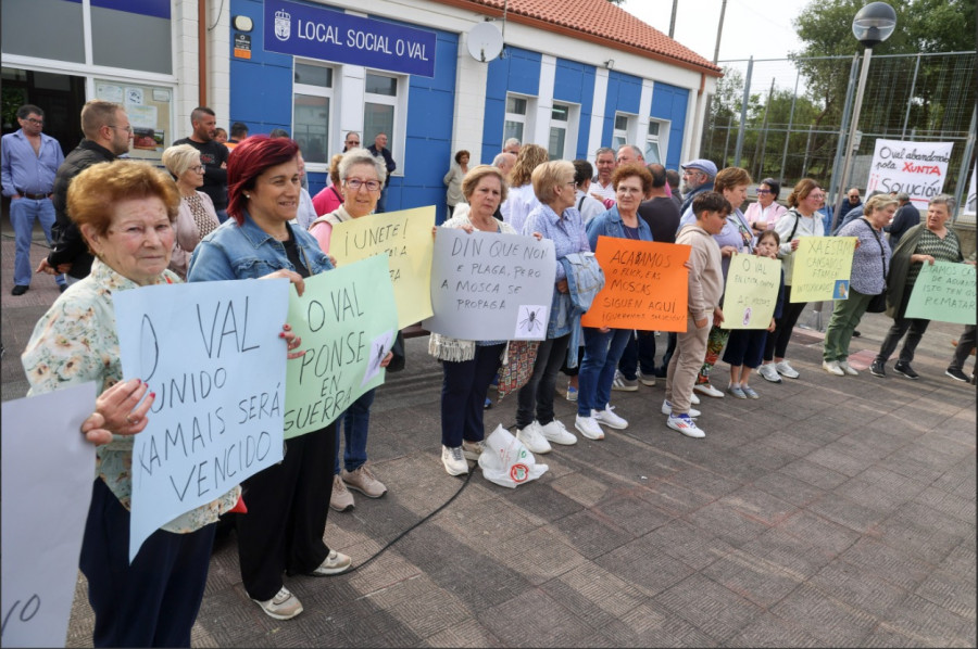 Los vecinos de O Val llevarán a la Xunta el problema de la plaga de moscas