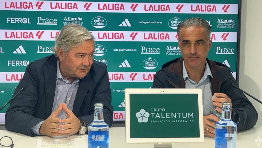 Así fue la presentación de Pablo López, nuevo entrenador del Racing de Ferrol, con muchos titulares de Ansede
